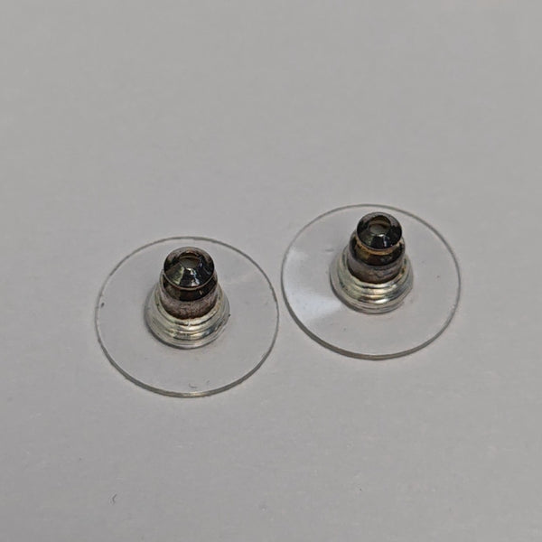 CC Logo Metal Silver Earrings