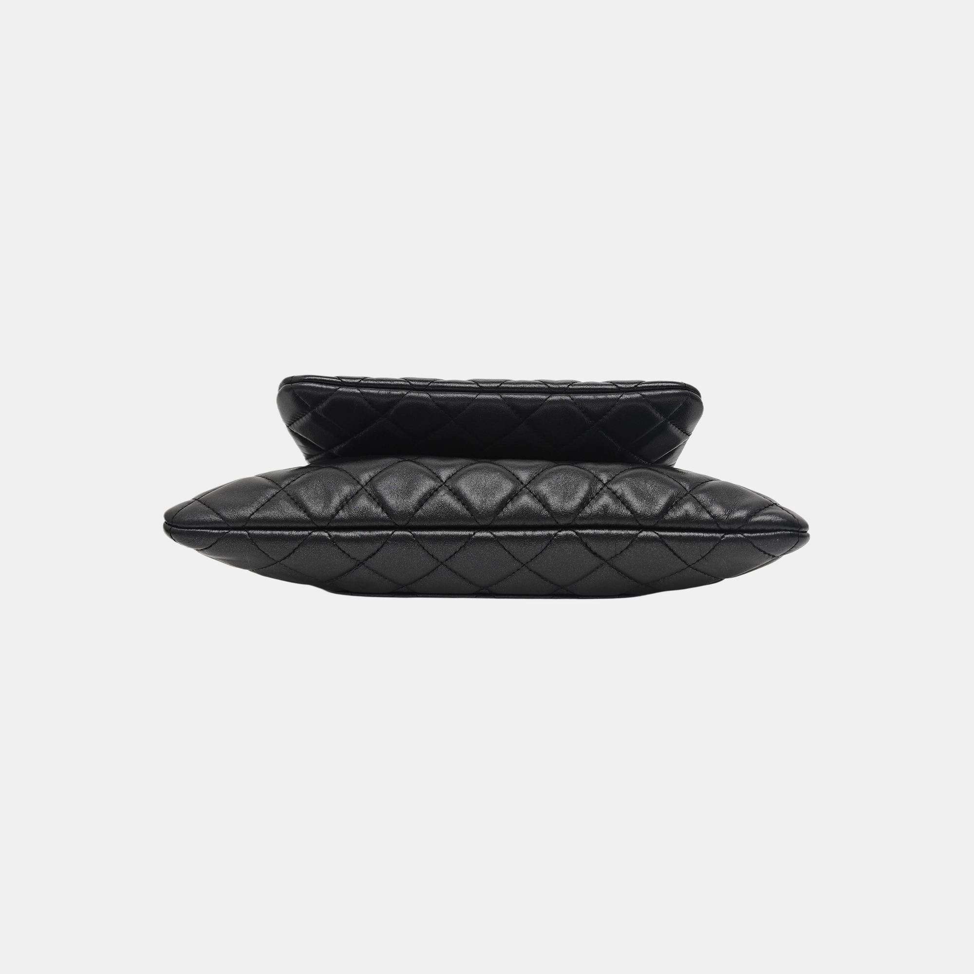 Quilted Calfskin Shoulder Bag Black
