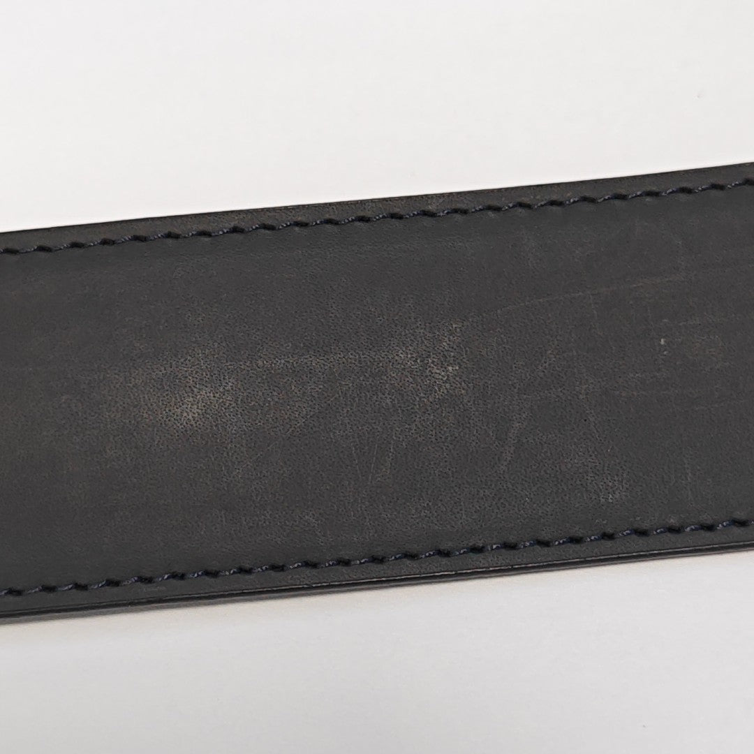 Coated Canvas Belt Blue