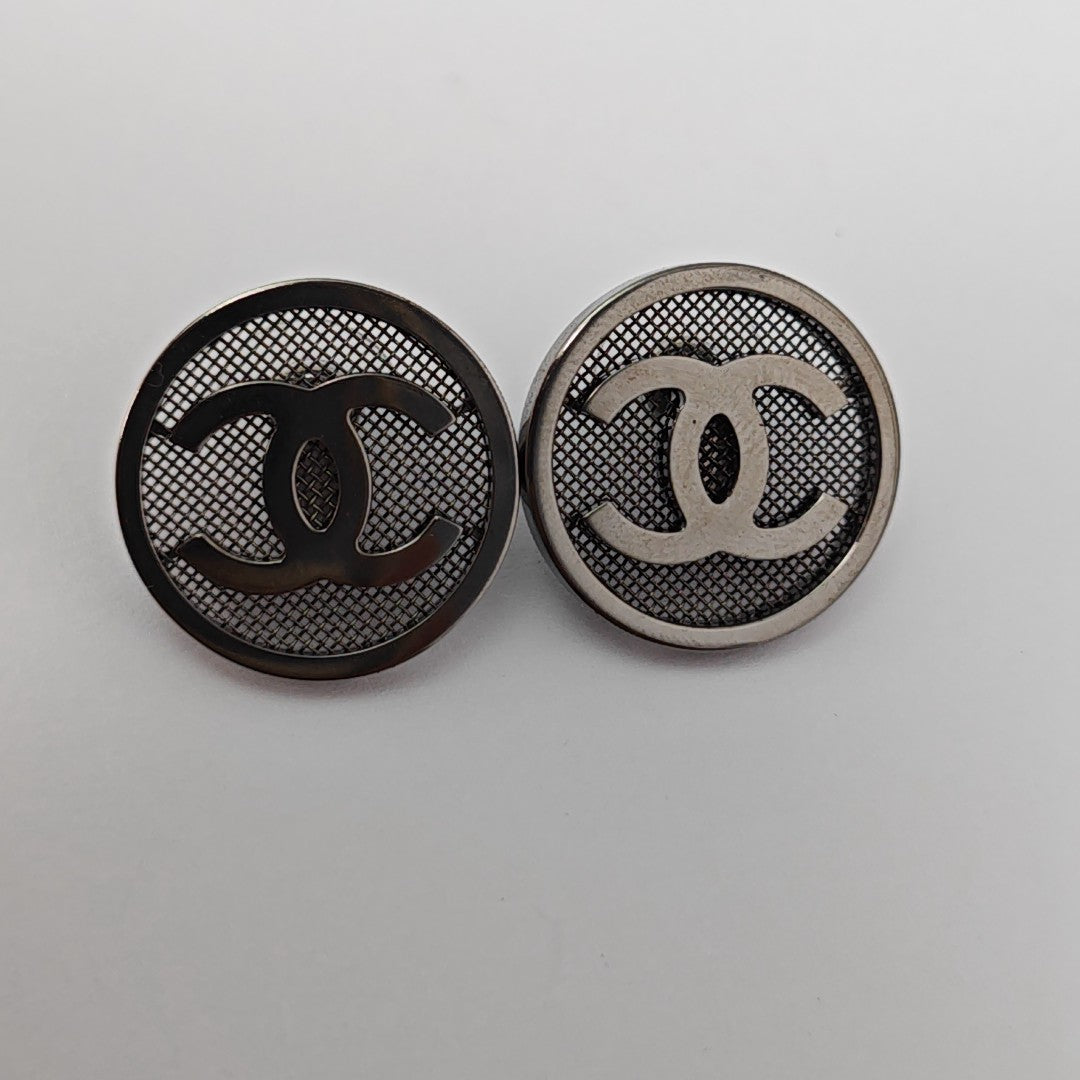 Metal Gray Stud Earrings