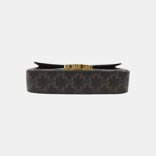 TRIOMPHE Small Coated Canvas Brown