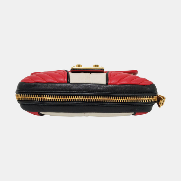 Quilted Lambskin Shoulder Bag Red