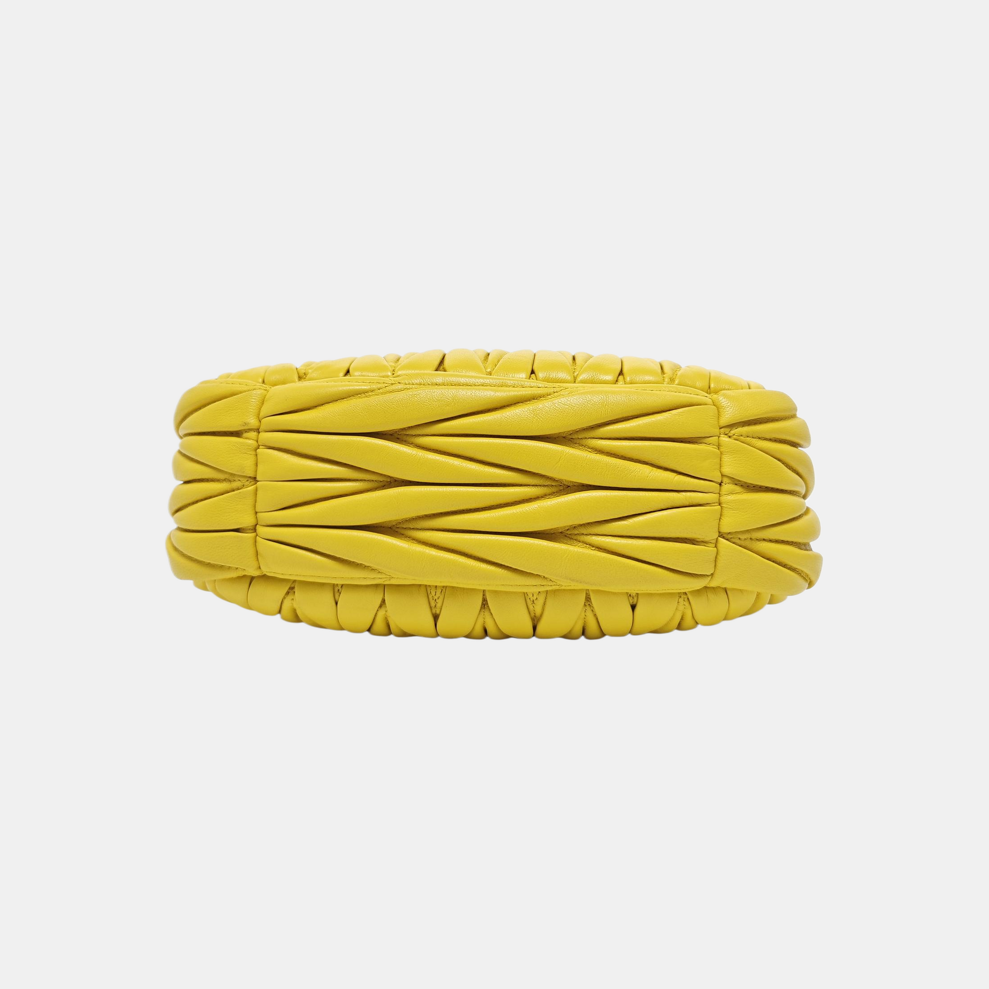 Wander Matelassé Small Quilted Lambskin Yellow