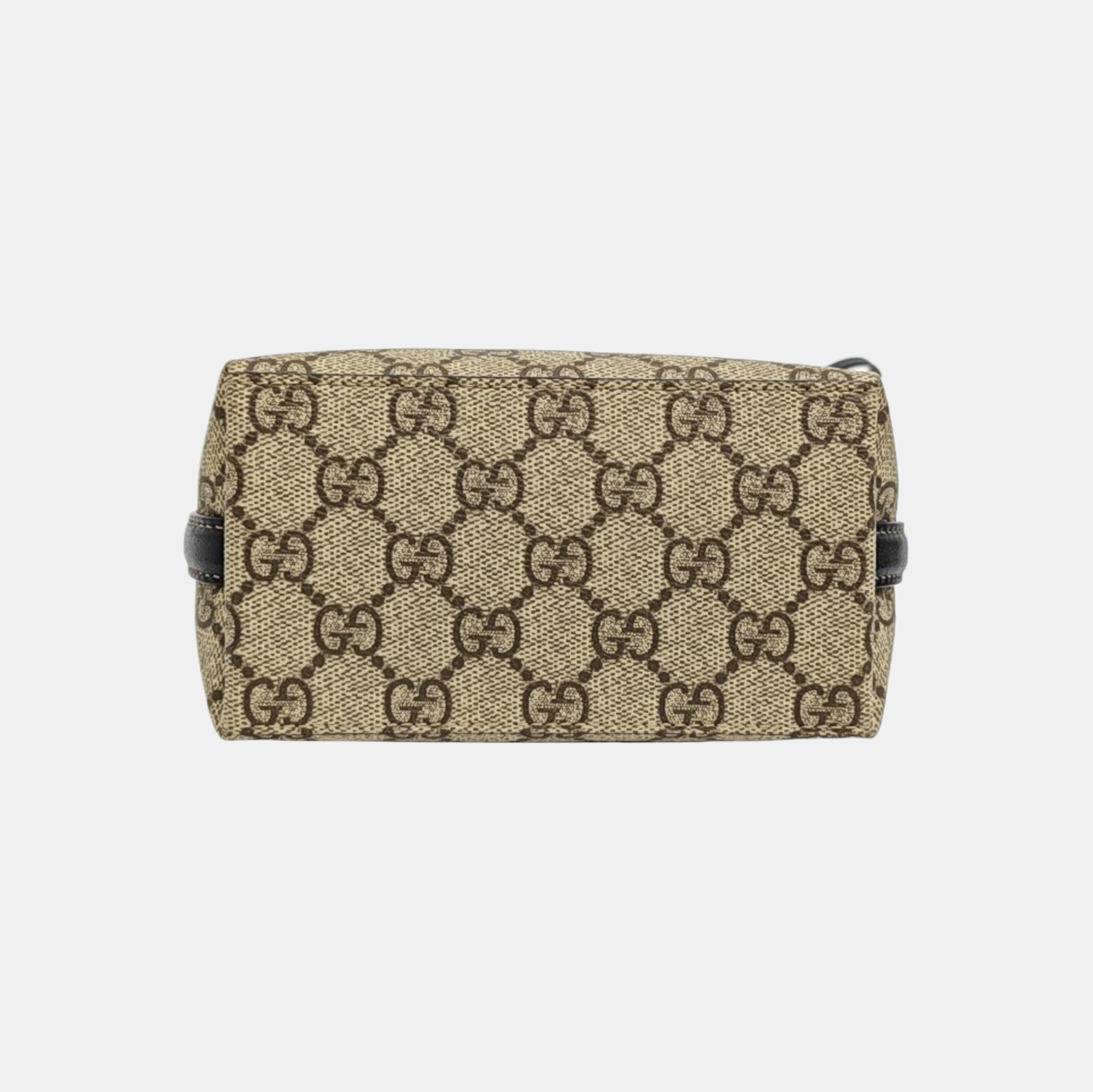 GG Emblem Mini Monogram Coated Canvas Beige