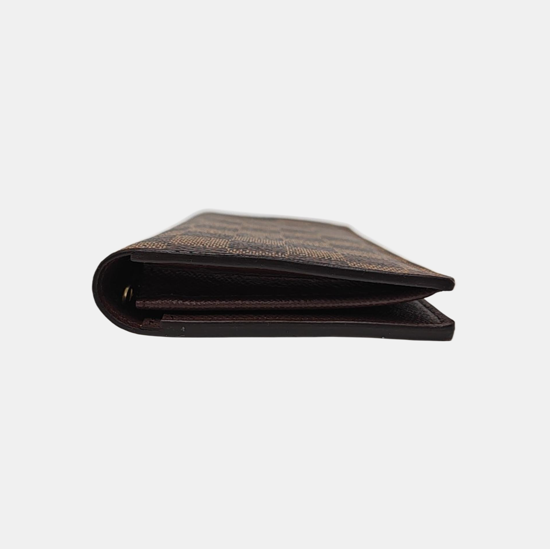 Damier Ebene Coated Canvas Clutch Brown