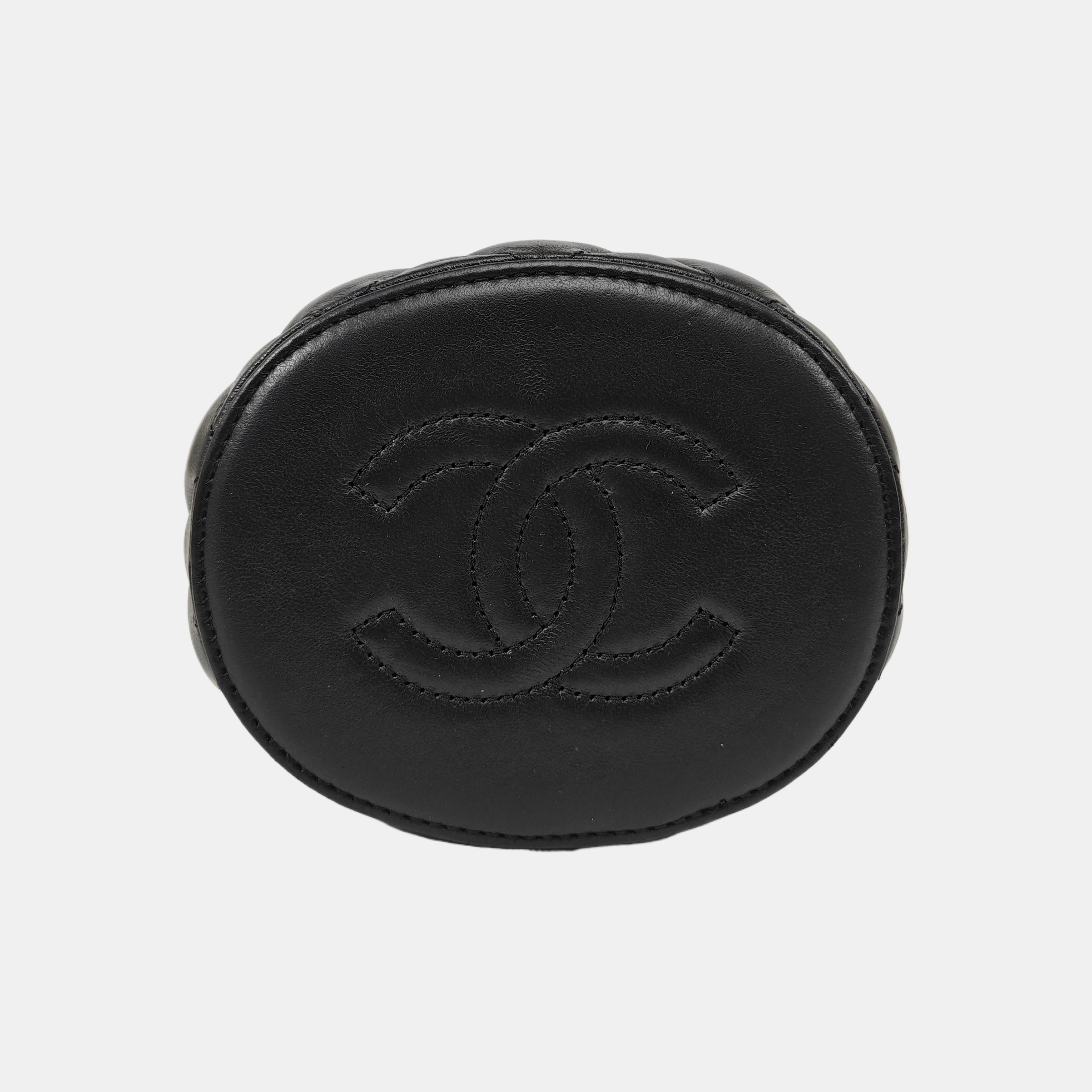 CROWN BOX VANITY Quilted Lambskin Black