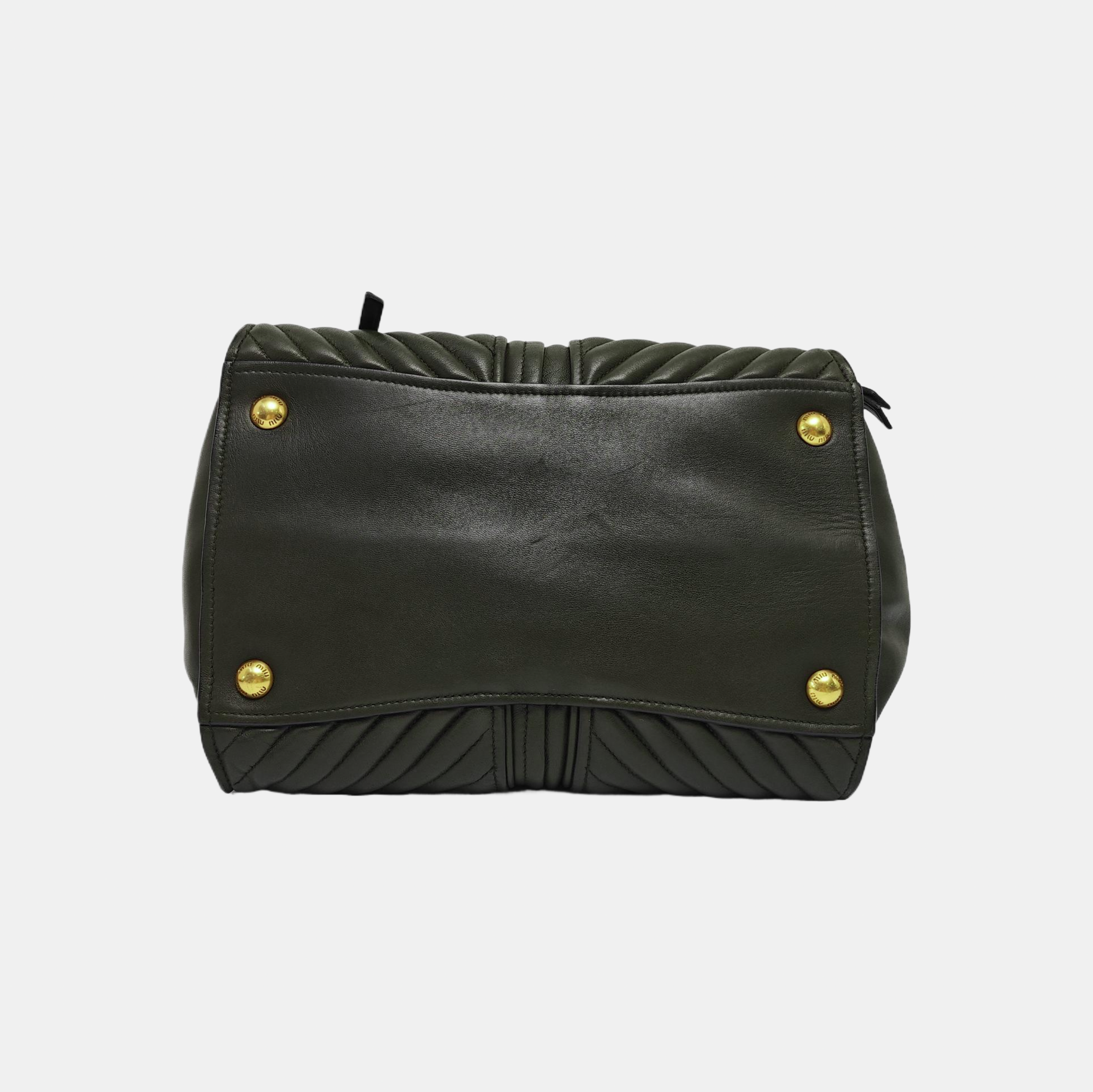 Quilted Lambskin Shoulder Bag Green