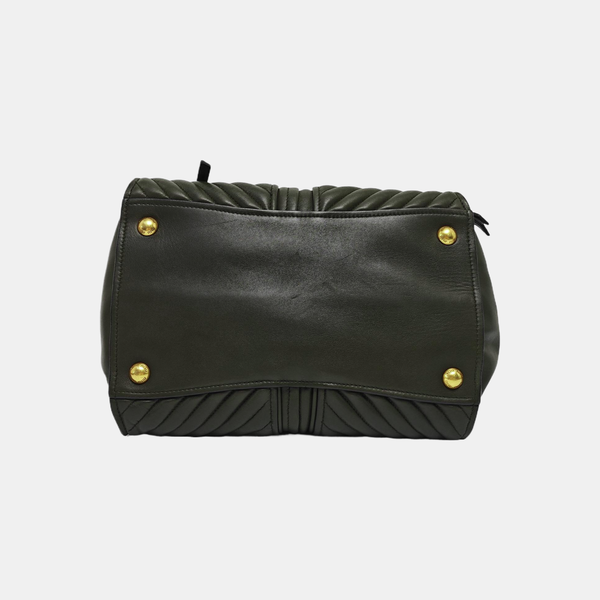 Quilted Lambskin Shoulder Bag Green