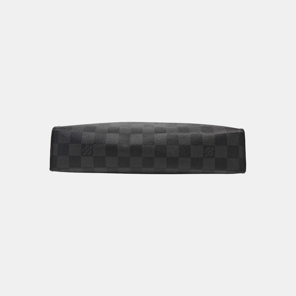 Pochette Voyag MM Damier Graphite Coated Canvas Gray