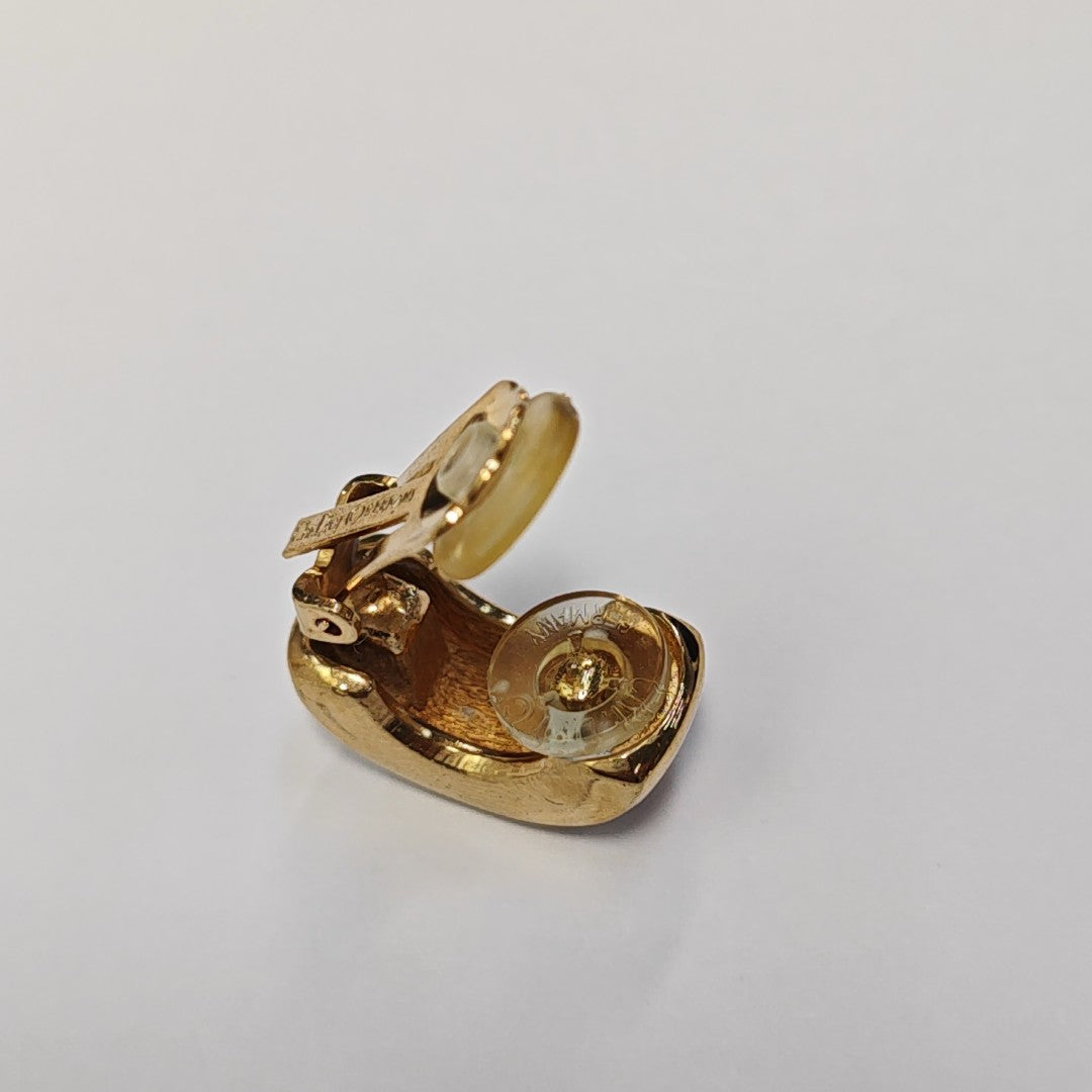Metal Gold Clip On Earrings