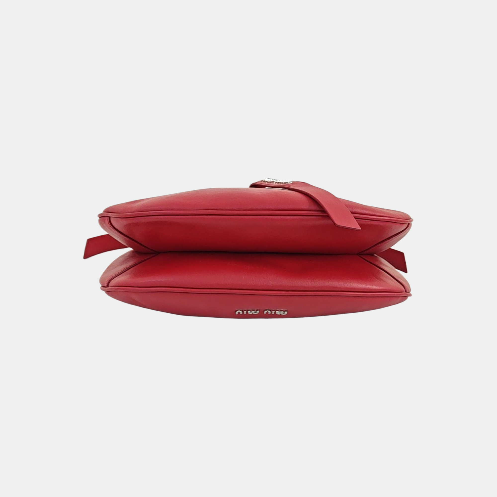 Calfskin Top Handle Bag Red