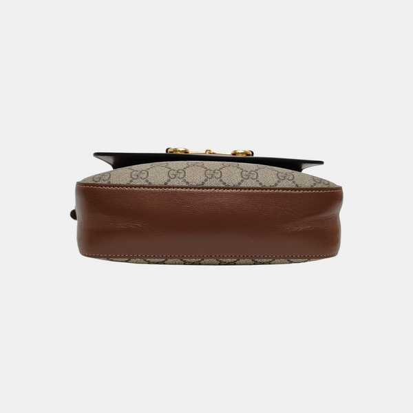 Horsebit 1955 Small Coated Canvas Beige