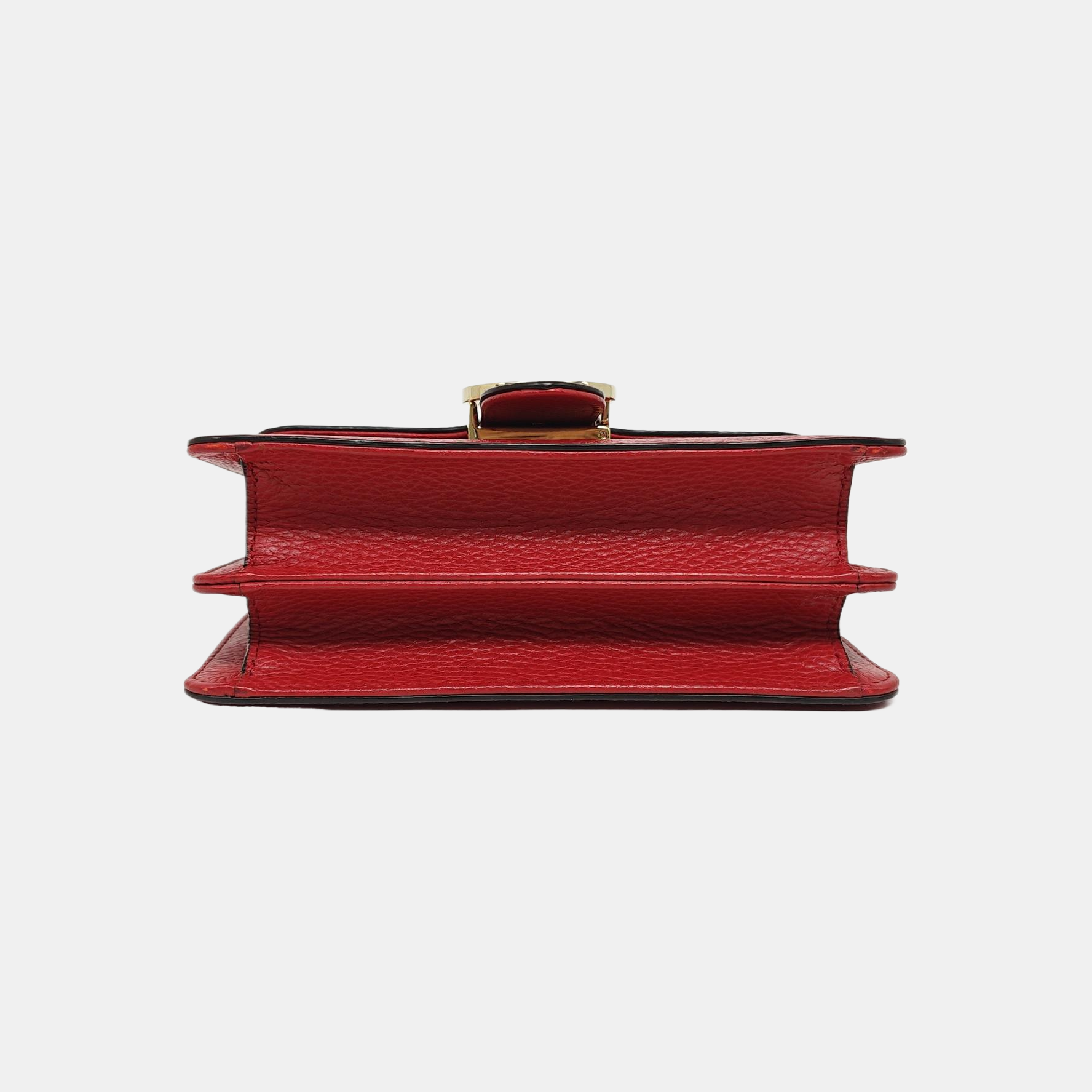 Interlocking G Small Calfskin Red