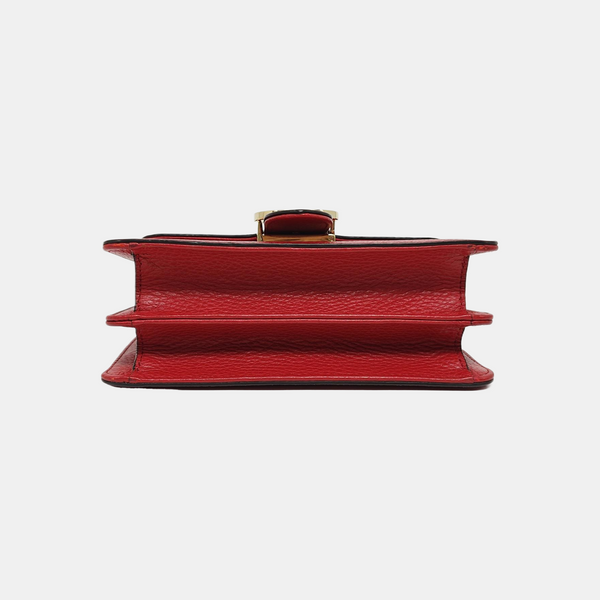 Interlocking G Small Calfskin Red