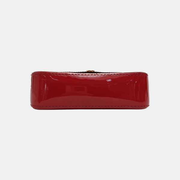 SAC LUCIE Mini Monogram Patent Leather Red