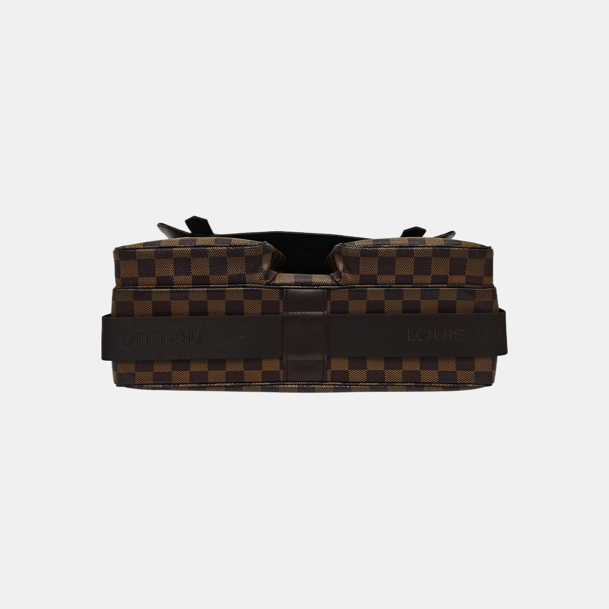 BROADWAY Damier Ebene Coated Canvas Brown