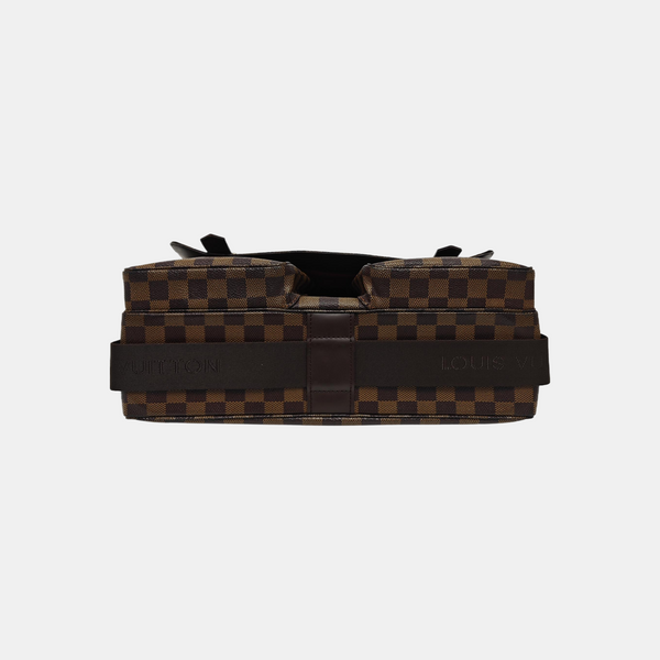BROADWAY Damier Ebene Coated Canvas Brown