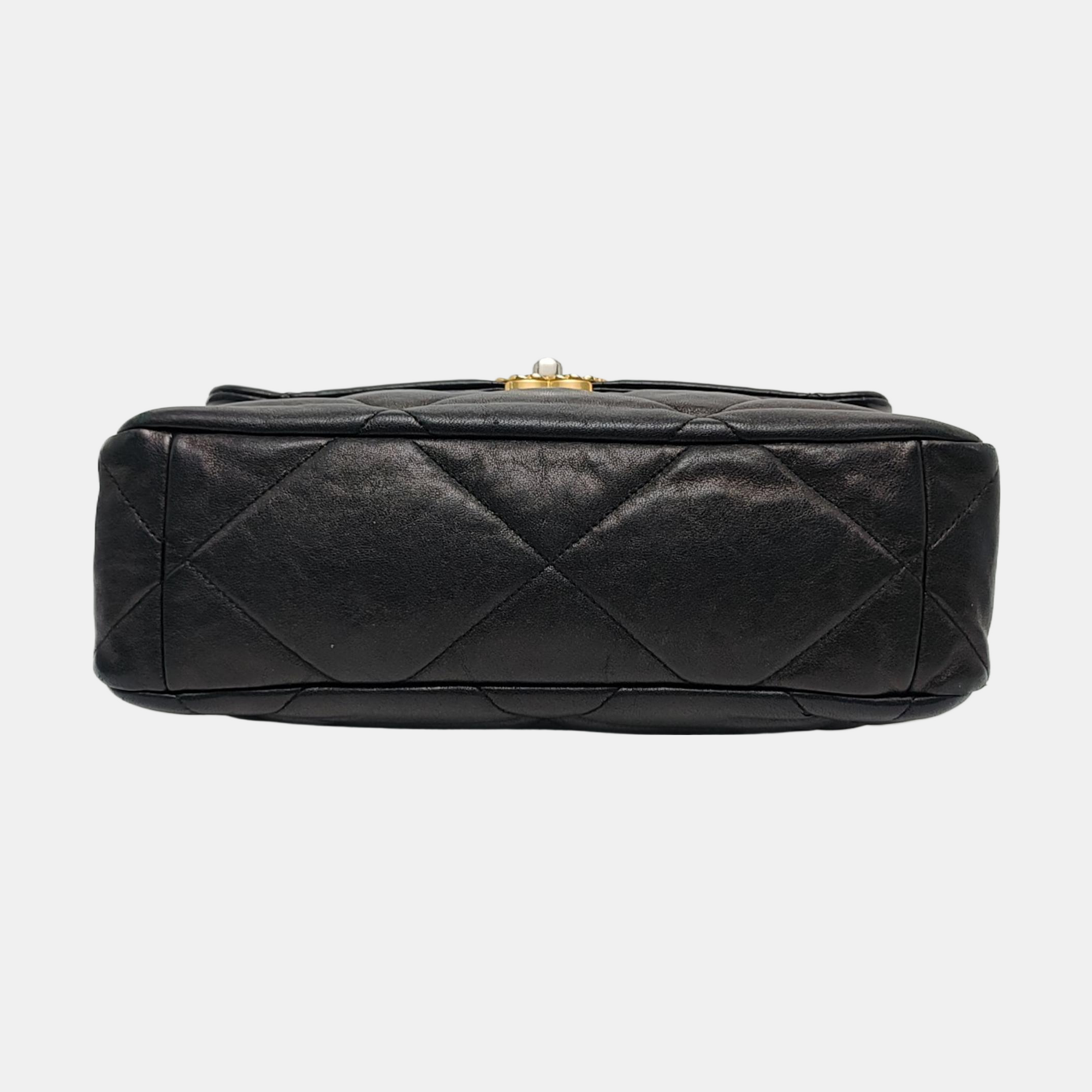 CHANEL 19 Large Quilted Lambskin Black