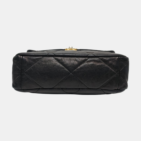 CHANEL 19 Large Quilted Lambskin Black