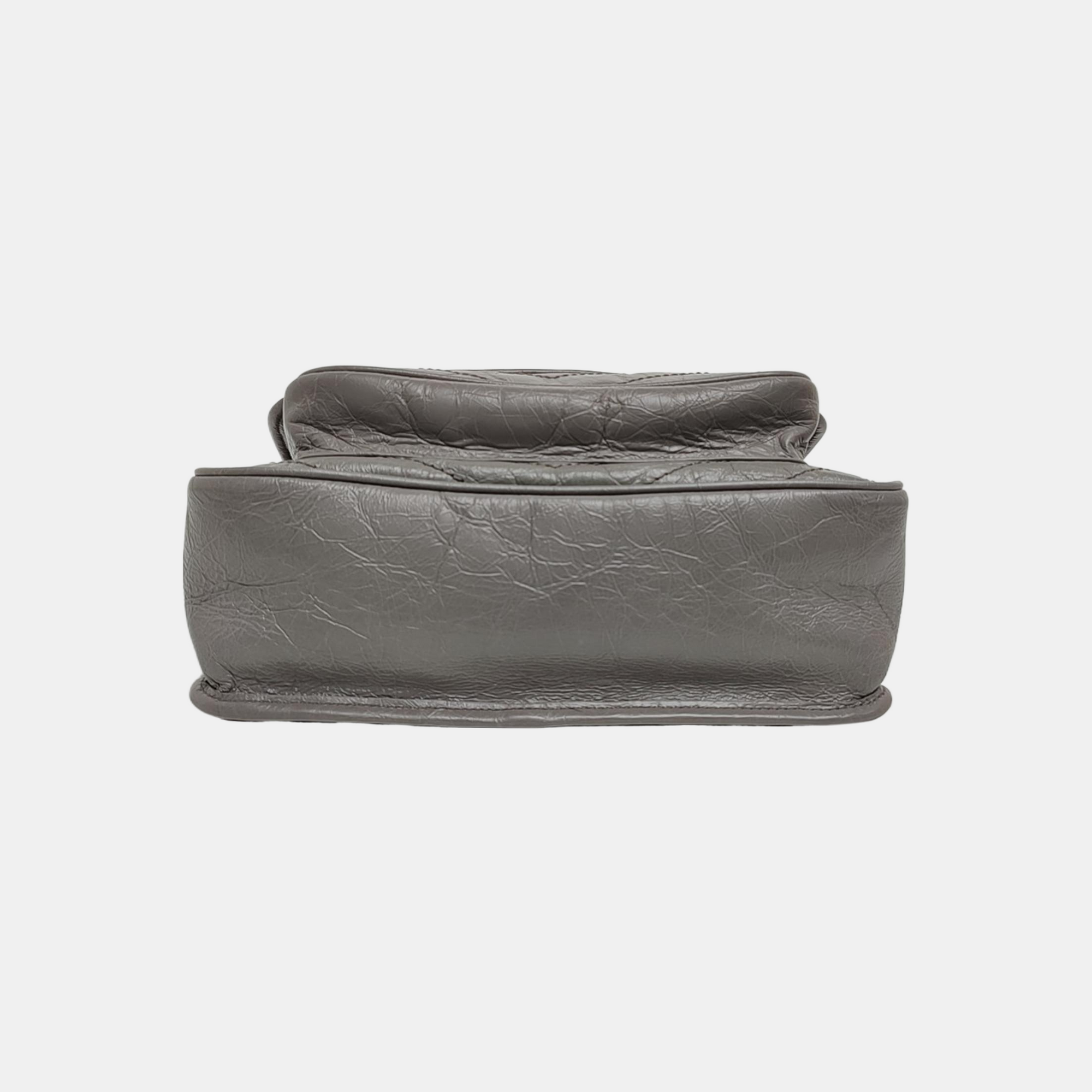 NIKI Medium Chevron Calfskin Gray
