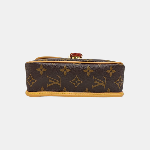 DIANE Nano Monogram Coated Canvas Brown
