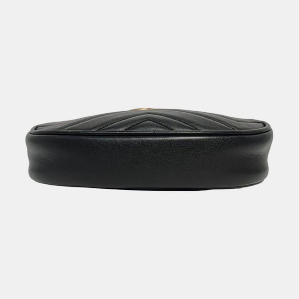 GG Marmont Super Mini Quilted Calfskin Black