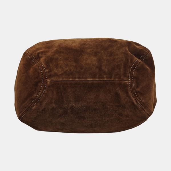 Suede Bucket Bag Brown