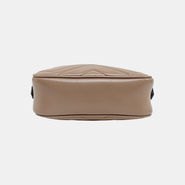 GG Marmont Mini Quilted Calfskin Beige