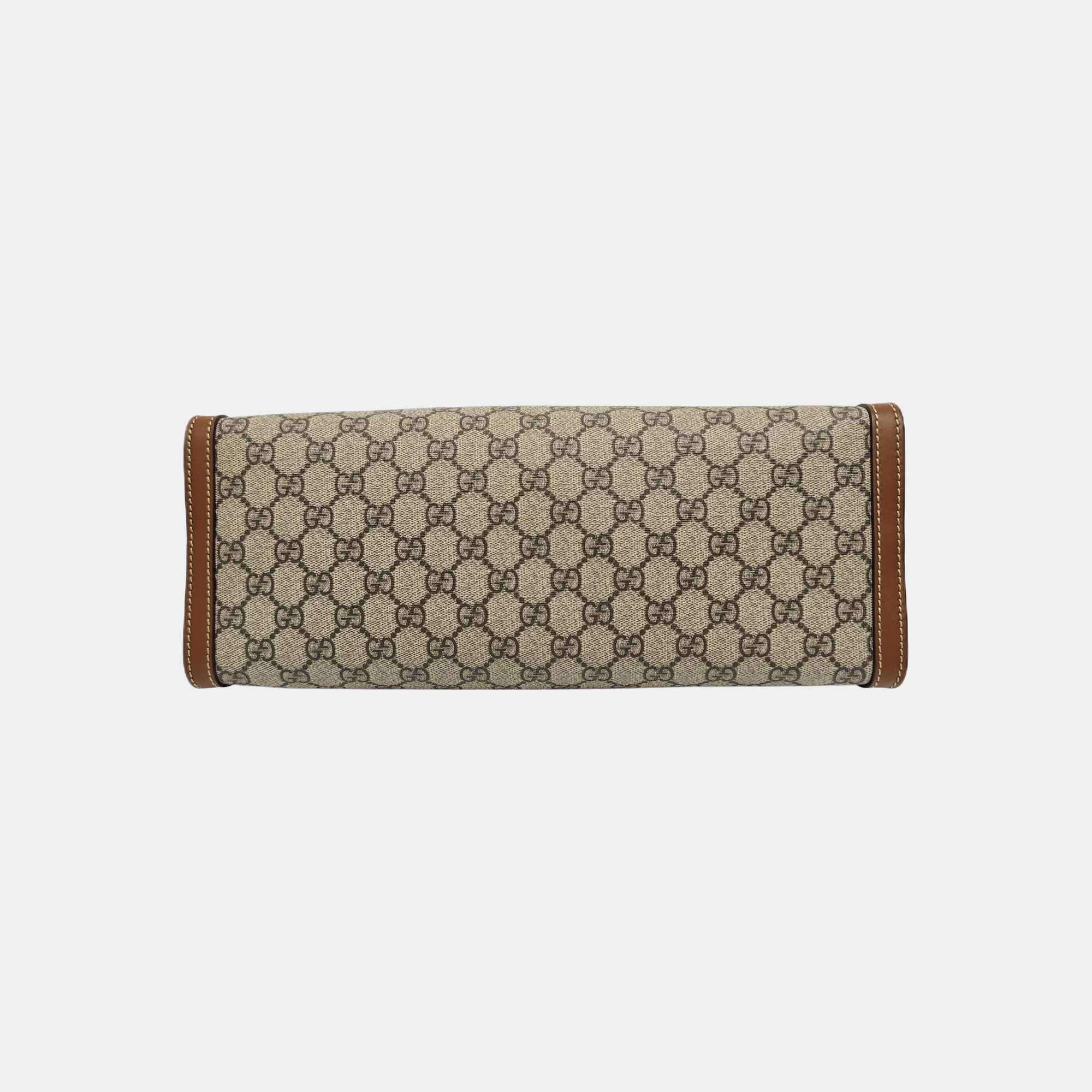 Padlock Medium Monogram Coated Canvas Beige