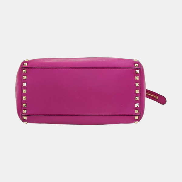 Rockstud Calfskin Red