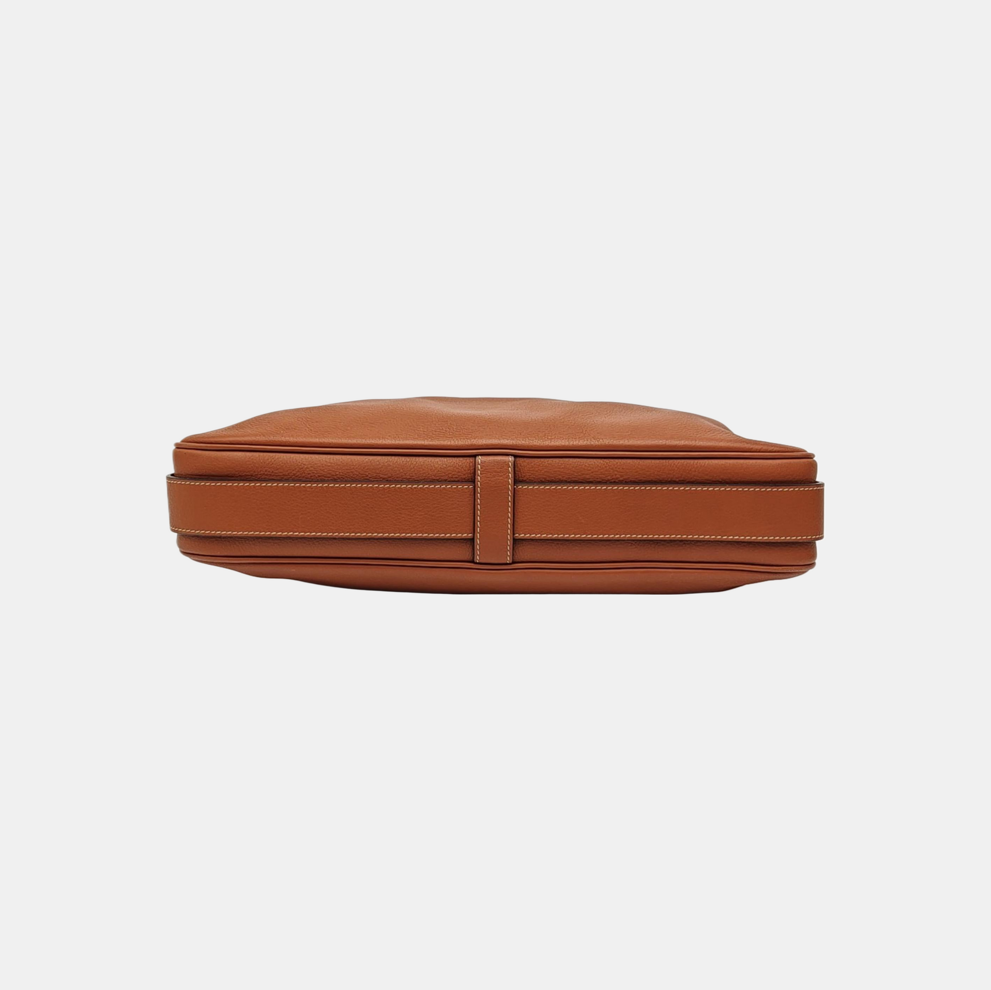 Calfskin Top Handle Bag Brown
