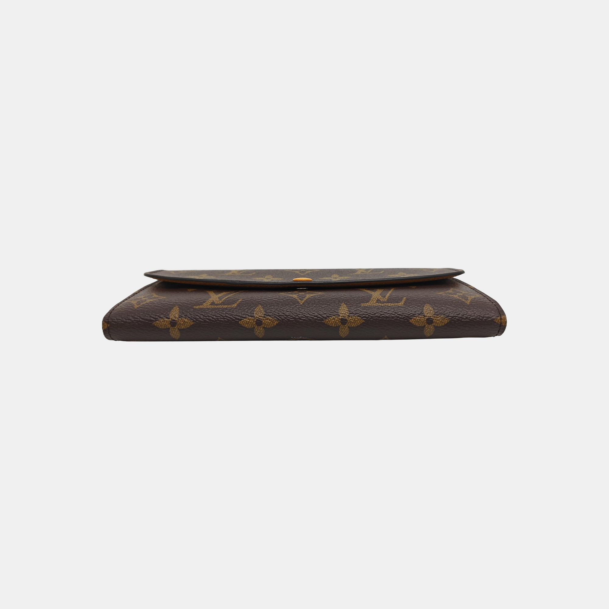 EMILIE Monogram Coated Canvas Brown Wallet
