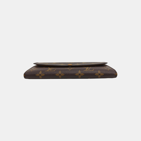 EMILIE Monogram Coated Canvas Brown Wallet