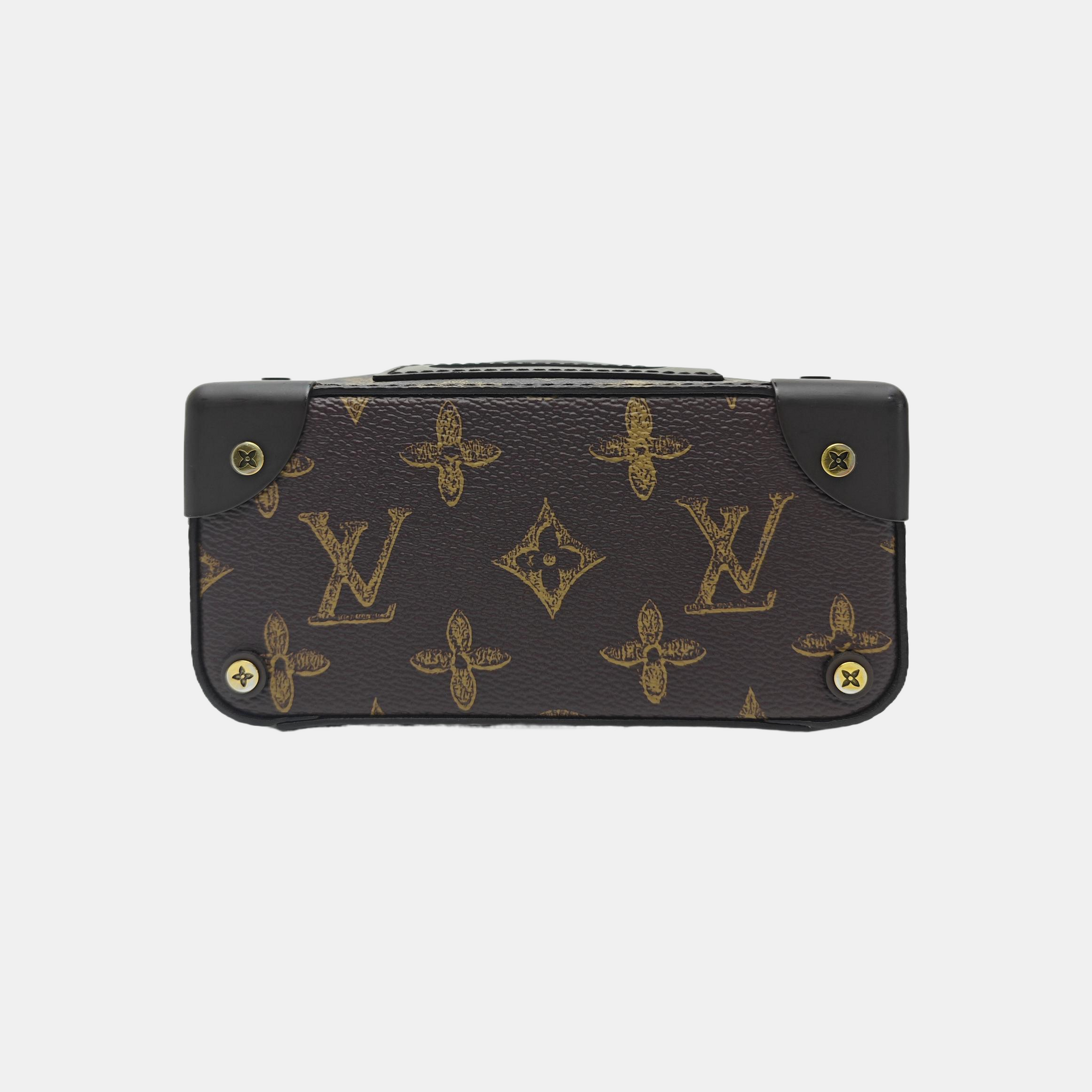 VERTICAL BOX TRUNK Monogram Coated Canvas Brown