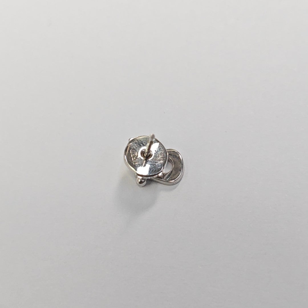 Force 10 18k White Gold Silver Stud Earrings