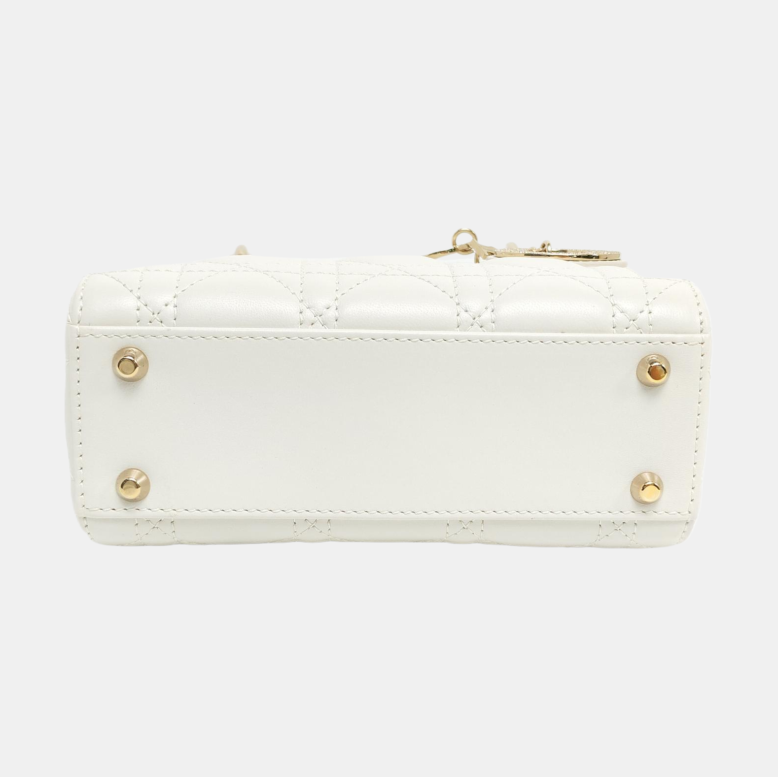 Lady Dior Mini Cannage Lambskin White