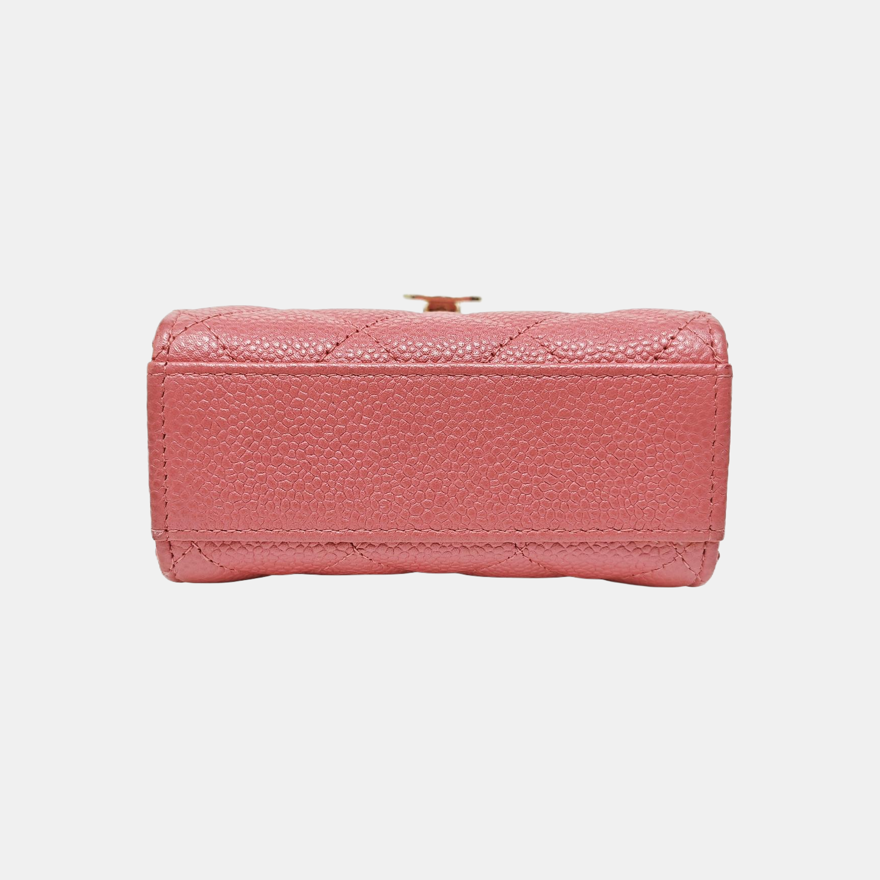DOUBLE CC Quilted Grained Calfskin Pink