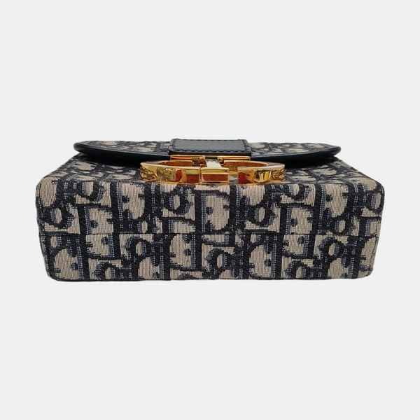 30 Montaigne Mini Oblique Canvas Blue