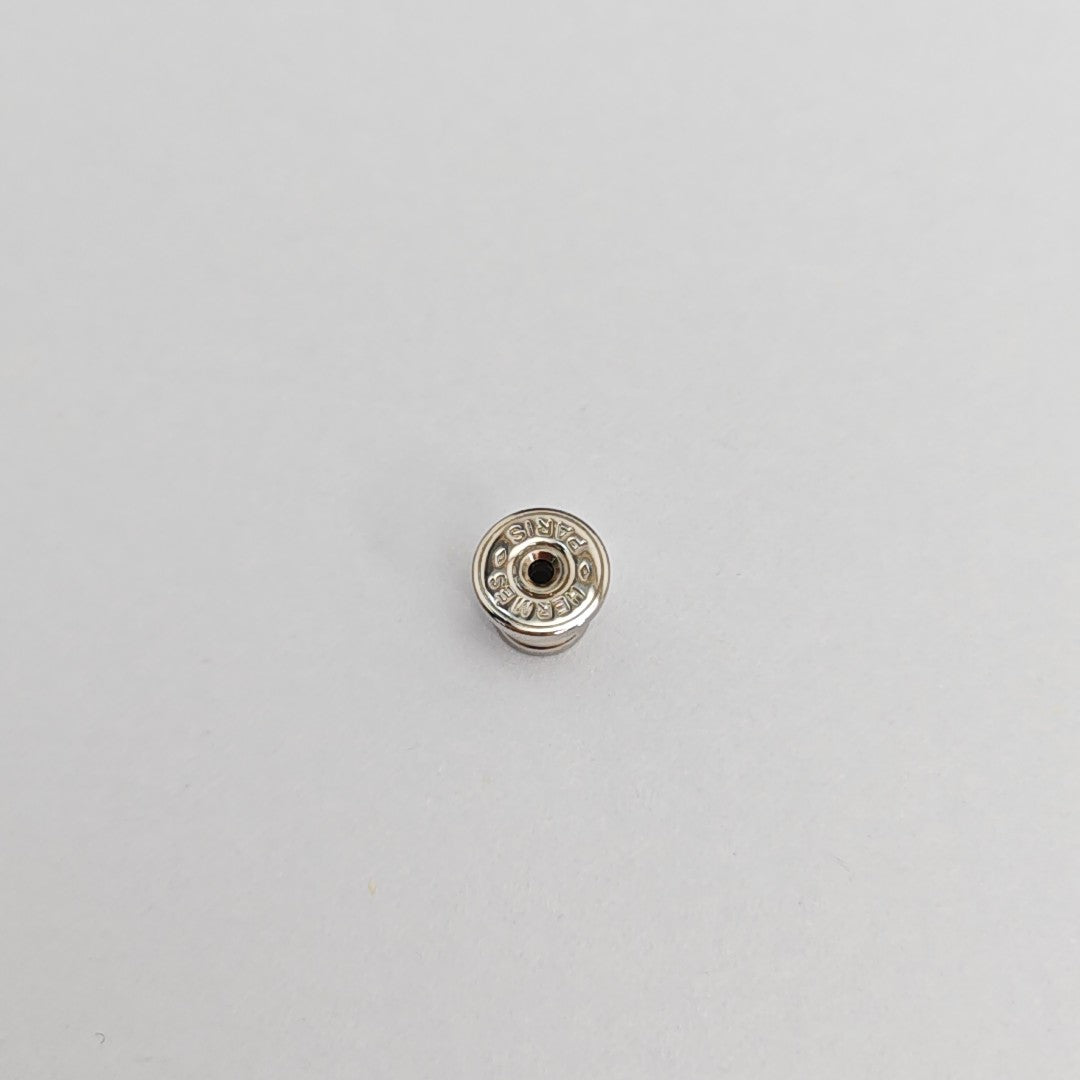 Pop H Metal Silver Stud Earrings