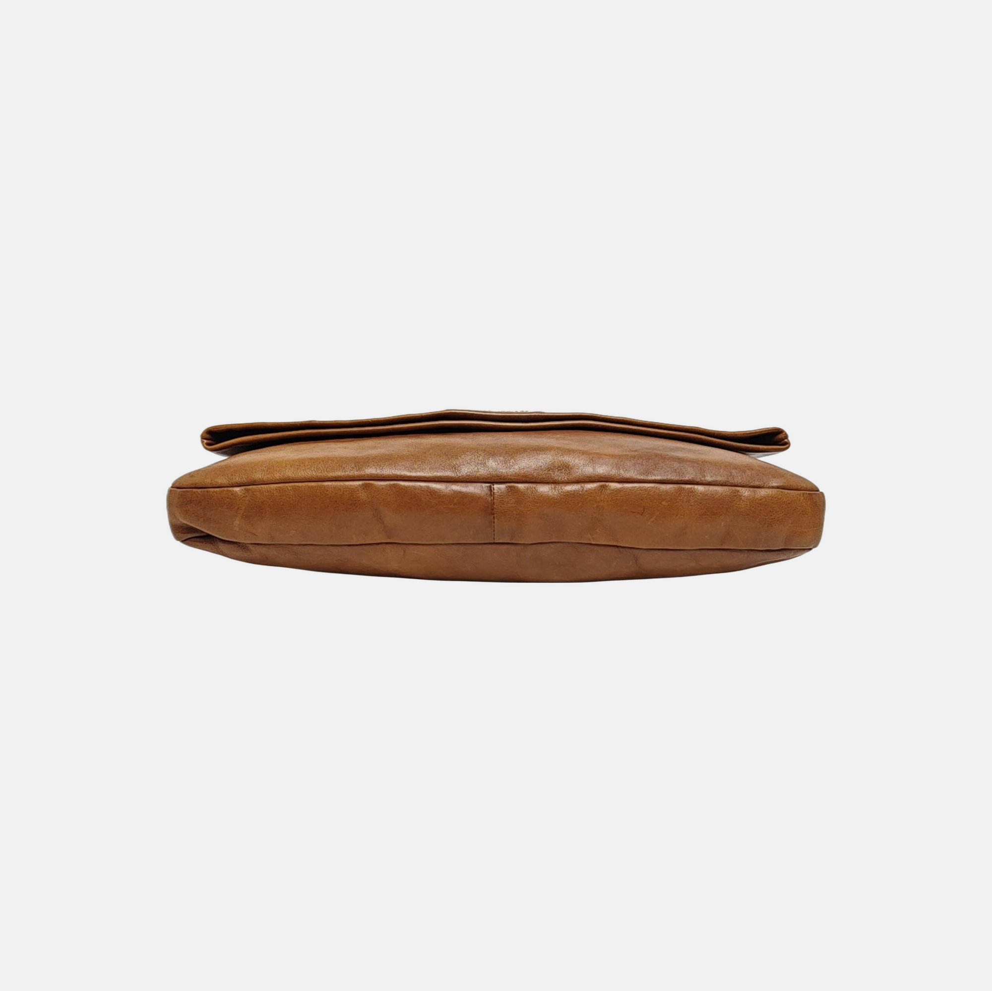 Calfskin Shoulder Bag Brown