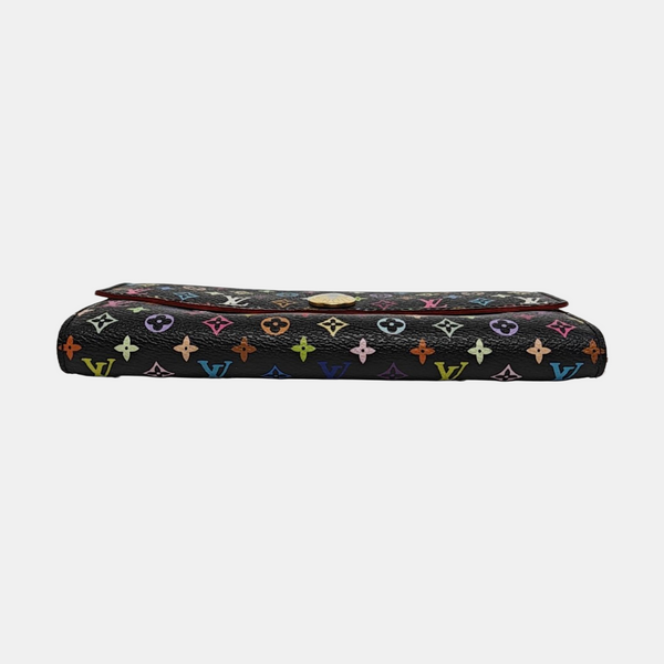 LV × TM PORTE MONNAIE Monogram Coated Canvas Black Wallet