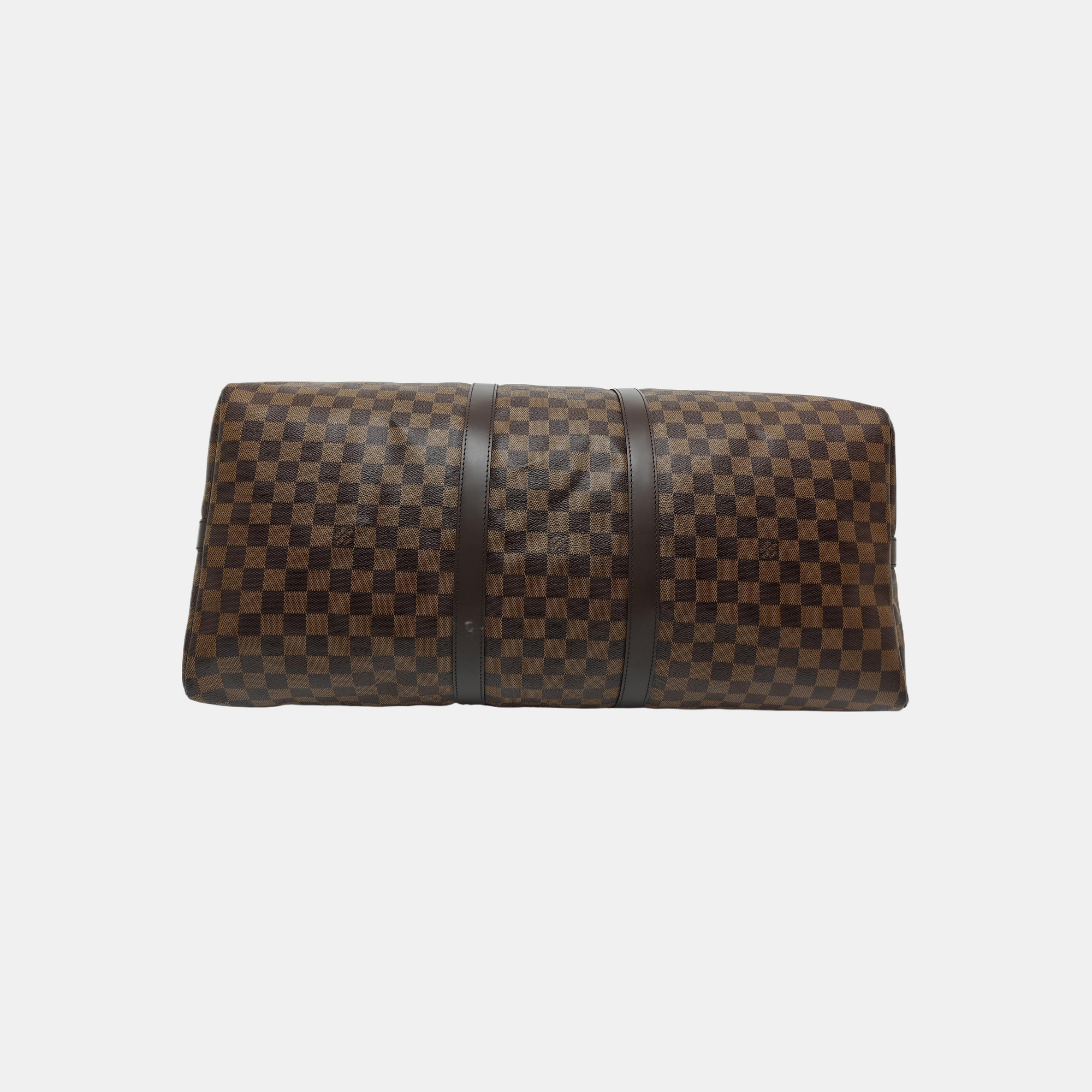Authenticated pre-owned  KEEPALL 55 Coated Canvas Brown - Shoulder Bag at Looply