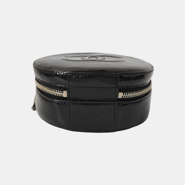 Patent Leather Shoulder Bag Black