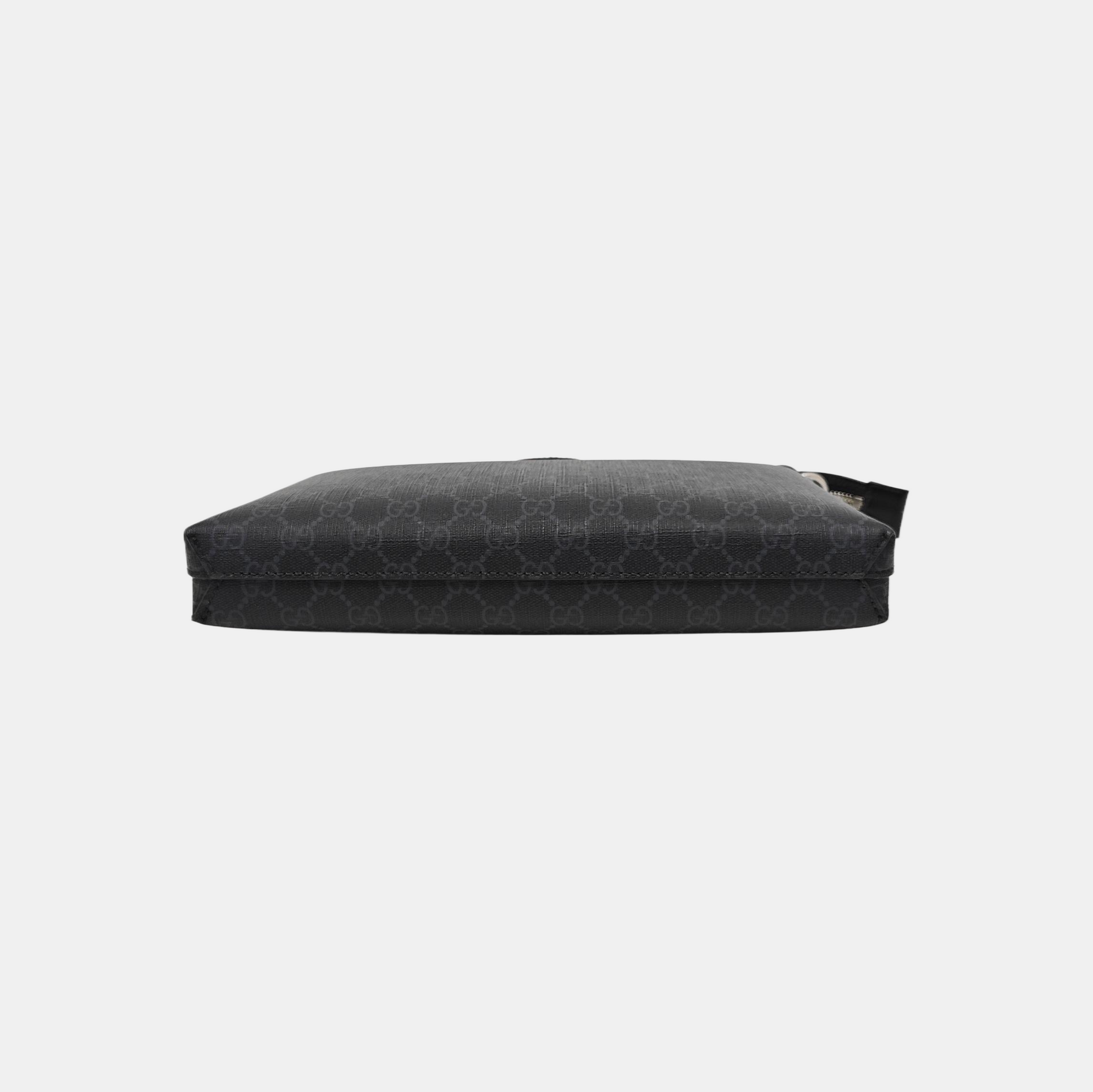 Monogram Coated Canvas Shoulder Bag Black