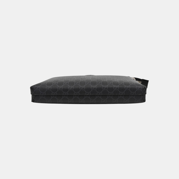 Monogram Coated Canvas Shoulder Bag Black