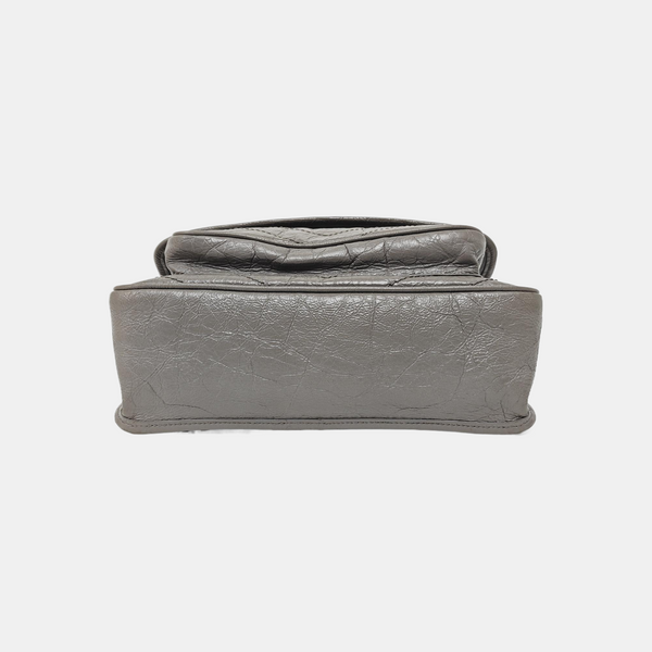 NIKI Medium Chevron Calfskin Gray