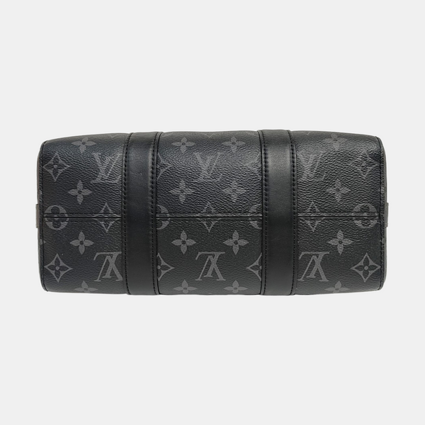 KEEPALL Monogram Coated Canvas Black
