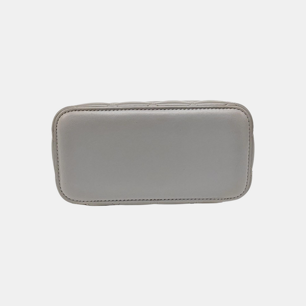 VANITY CASE Small Quilted Lambskin Gray