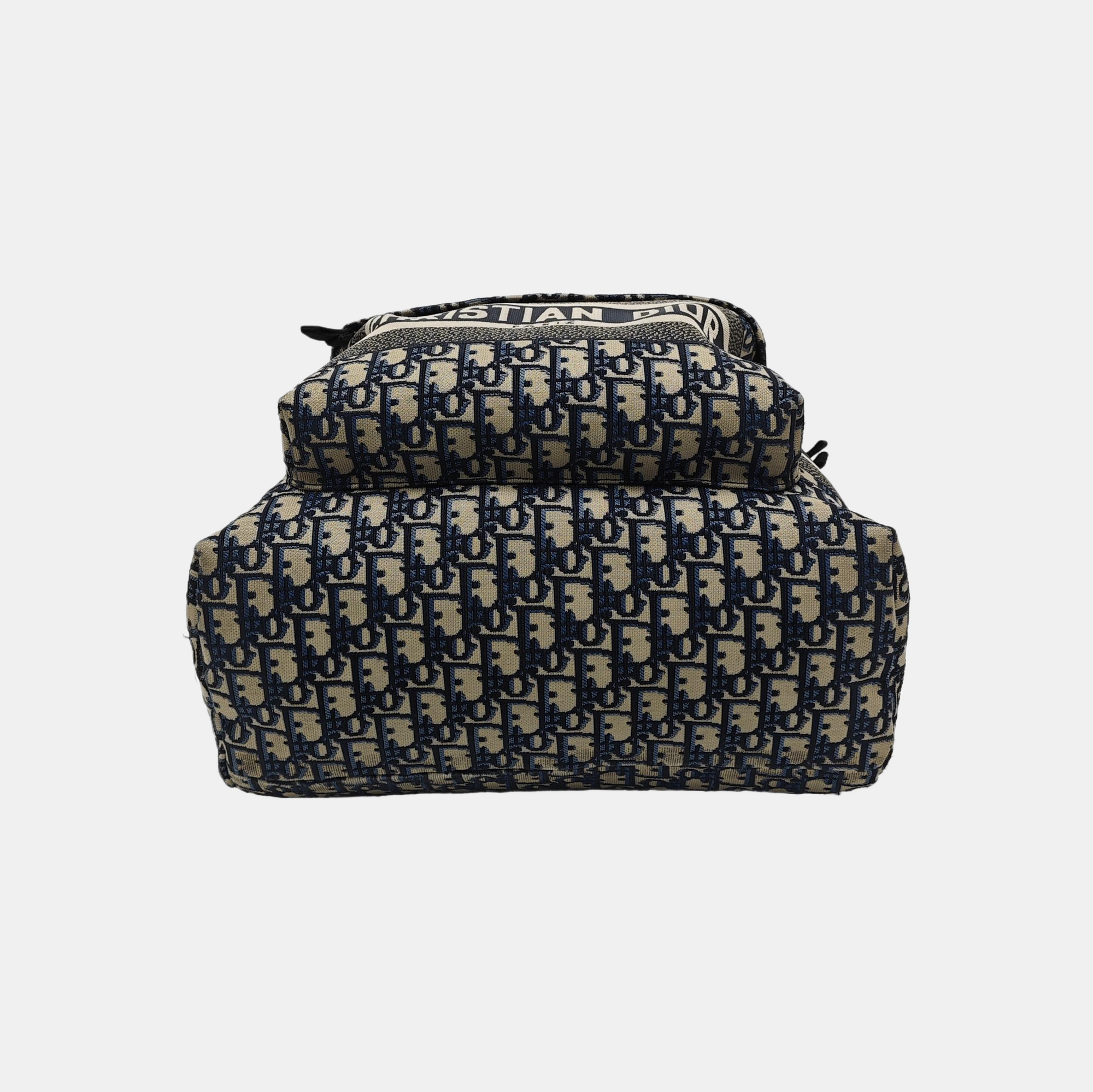 Diortravel Oblique Canvas Blue
