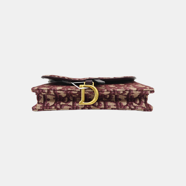 Saddle Mini Oblique Canvas Red
